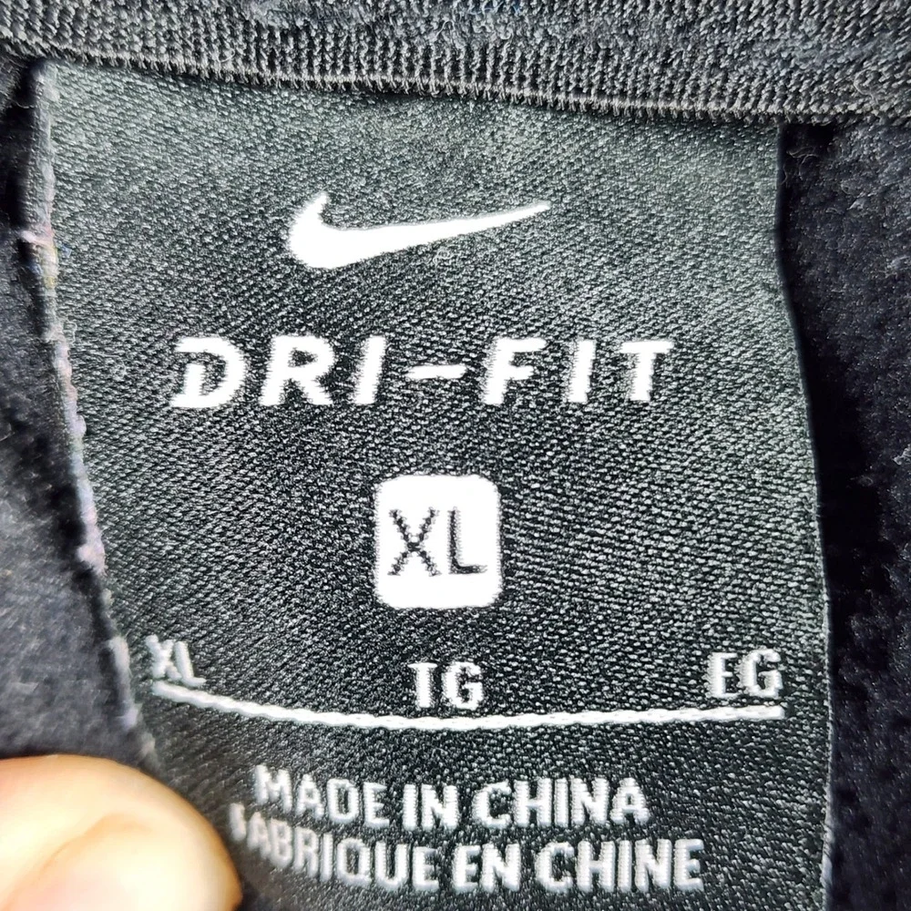 Nike Dri-FIT Boys XL Black Athletic Jogger Pants Big Swoosh Logo Training Sweats